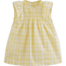 (Clearout) Marc Jenny Summer Girls Plaid Lace Dress