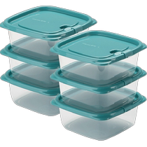 Camellia plastic fresh-keeping food box food fruit and vegetable fresh storage sealed 6 portable lunch boxes in random colors