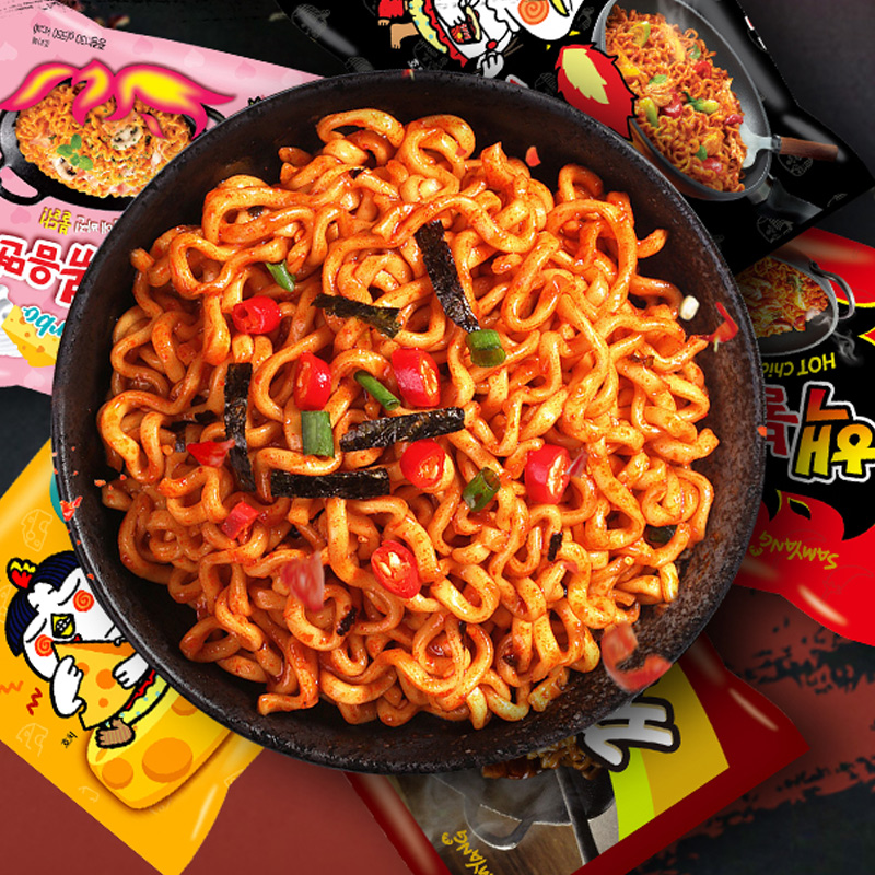 韩国进口 三养 超辣火鸡面方便面混合装 6包共830g 双重优惠折后￥29.9包邮 88VIP会员还可95折