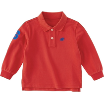 (Same style in the mall) David Bella Childrens POLO Shirt 2024 Autumn New Boys T-shirt Medium and Large Childrens Top