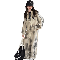 Yuyingfang Girls Suit Autumn 2024 Girls Childrens Clothing Spring Autumn Sports Childrens Hooded Sweatshirt Two-piece Set