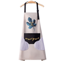 HOUYA hand-wipeable apron home kitchen waterproof mens and womens work clothes baking cooking apron coveralls