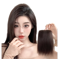 Wig pieces full real hair pads hair roots and hair extensions on both sides of the head one piece invisible and traceless to increase the fluffiness of the top of the skull.