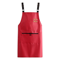 Leather apron kitchen household work clothes for women waterproof and oil-proof cooking 2024 new style Internet celebrity catering special mens apron