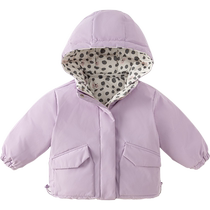 (Antibacterial Down Jacket) David Bella Girls Down Jacket Winter New Style Childrens Reversible Down Jacket