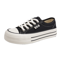 Renben flat canvas shoes for women 2024 new versatile retro thick-soled platform shoes sneakers womens casual sports shoes