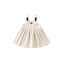 Ueki childrens clothing lamb wool girls suspender dress medium and large children 2023 winter clothing new fashion childrens bud skirt