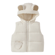 (New products for autumn and winter 2024) Childrens quilted vest girls thickened vest boys winter clothing babys cotton-padded vest