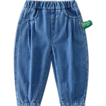 Qiqi Xiong boys jeans spring and autumn childrens new baby pants thin childrens casual pants trousers spring clothing for women