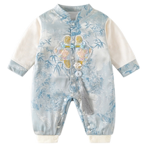 Banxidi baby clothes autumn clothes male baby jumpsuits infants and toddlers 100 days old new Chinese Hanfu winter