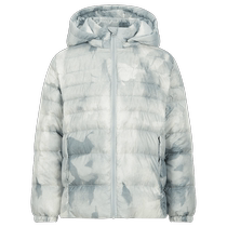 Flying in the Snow Childrens Down Jacket 2024 Autumn and Winter New Style Thin Printed Hooded Detachable Warm Jacket for Boys and Girls