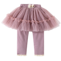 Banxidi Girls Pants Spring and Autumn 2024 New Fashionable Baby Skirts Childrens Spring Clothing Childrens Leggings Skirts