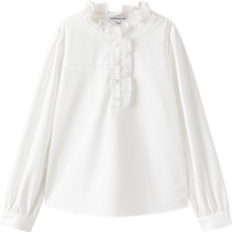 (premium) Balabala high-end line 23 winter modern manor series sweet style womens long-sleeved shirt