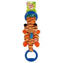 GiGwi speaks out for dog toy pull ring tug-of-war plush rubber toy that is chewable and teeth-resistant pet toy