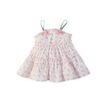 Happy Bear Girls Summer Sleeveless Dress Baby Suspender Clothes Summer Clothes Children Thin Skirt Childrens Clothes