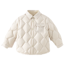 (Antibacterial Down) David Bella Childrens Lightweight Down Jacket Three-Proof Autumn and Winter Boys and Girls Down Liner