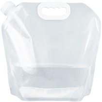 Quality plastic water bag thickened 10L self-driving camping portable portable foldable large-capacity water bucket transparent