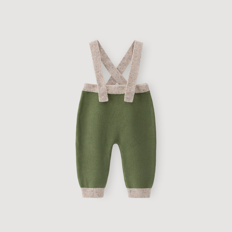Goody Bear Baby Knitted Strap Pants Knitted Yarn Autumn/Winter Weightlifting Pants Warm Baby/Childre
