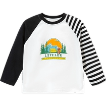 Beibeiyi childrens clothing childrens long-sleeved T-shirt spring and autumn boys style T-shirt 2024 new bottoming shirt pure cotton top