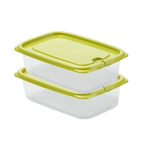 Camellia crisper refrigerator storage box food grade sealed plastic fruit and vegetable with lid 1200mL*2 pcs