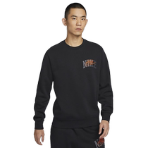 NIKE Nike spring mens round neck sweatshirt sports casual plus velvet warm printed pullover FV4446-010
