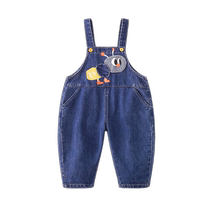 Yiqi baby overalls spring and autumn girls jeans autumn small baby overalls childrens clothing boys