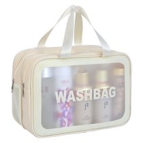 Dry Wet Separation Wash Bag Double Portable Tours Transparent Waterproof Fitness Swimming Bath Makeup Bag Cashier Bag Woman