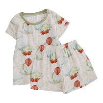 Andan – pyjama en fil de coton de bambou de type A respirant pour bébés garçons et filles vêtements parent-enfant costume à manches courtes nouvelle collection été 24