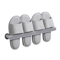Yikoco bathroom wall-mounted hole-free slipper rack bathroom storage rack behind the door drain shoe rack