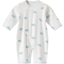 Baby jumpsuit summer thin newborn pajamas home baby pure cotton romper long-sleeved air-conditioned suit