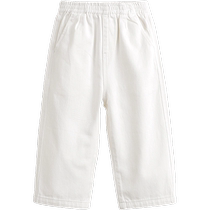 Mark Jenny 2024 new spring style boys pure cotton versatile jeans straight pants childrens pants