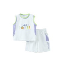 Speed Dry Cool Sensation] Zizi Bear Boy Vest Suit Summer Clothing Children 2024 New Summer Basketball Conserved Male Baby