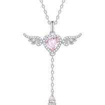 Fan Qi Fanci Fan Qi silver angel heart small wings necklace female niche light luxury birthday gift for girlfriend