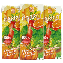 Vivka Thai imports carrots composite fruit and vegetable juice Vegetable Light Refreshment 250ml * 3 bottles