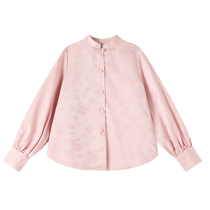 Ueki Childrens Clothing New Chinese Style Plate Button Girls Shirts Autumn 2024 New Childrens Clothes Medium and Large Childrens Tops Shirts