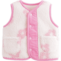 Mark Jenny Spring and Autumn 2024 New Style Non-sensory Printed Polar Fleece Vest Baby Tops for Boys and Girls