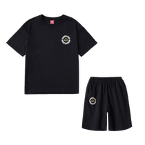 Kappa Kids Kappa boys suit summer 2024 new medium and large childrens clothing short-sleeved shorts childrens two-piece set