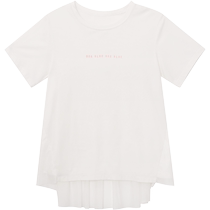 Youlan Ace Eucalyptus Bark breathable small flying yarn short-sleeved T-shirt stretch tulle 23 Xia Xin soft girls style