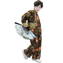 Yibeitong childrens clothing boys Hanfu spring and autumn suits ancient style Tang suits boys and older children Chinese style new Chinese style