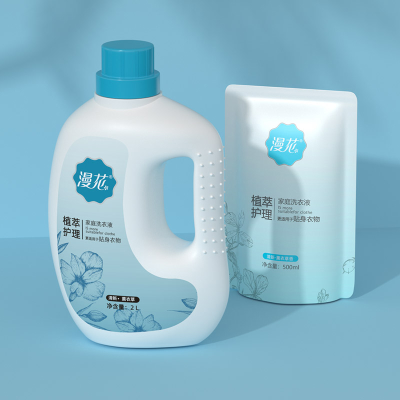 包邮漫花香薰洗衣液500ml/2L家庭补充装手洗机洗薰衣草味清新