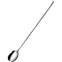 HOUYA304 stainless steel long handle mixing spoon small spoon extended coffee spoon simple dessert milk tea honey