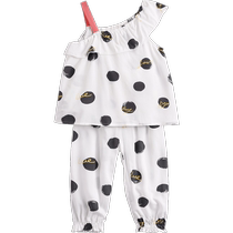 Mark Jenny 2024 new summer clothes for girls fashionable all-over printed drapey and thin suspender suit
