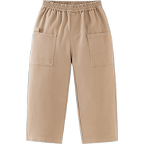 (Cargo Pants) Mini Balabala Boys and Childrens Pants 2024 Autumn New Tapered Pants