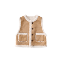 (Same style as the show) Ueki childrens clothing fur integrated boys vest 2023 winter new fashion childrens vest