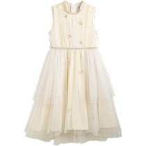 (Chivalry) Balas high-end girls irregular pleated dress with exquisite embroidery in autumn and winter
