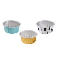 BJ Baijie Pudding Cup Shrimp Egg Mold Cake Air Fryer Special Baking High-Looking Tinfoil Bowls 30 Pieces