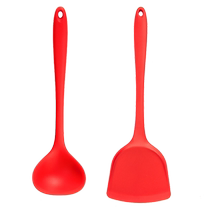 Temeiju large silicone spatula and colander two-piece set non-stick pan special kitchen household high temperature resistance and anti-scalding