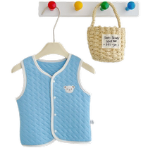 Youkesiu baby vest baby vest autumn and winter pure cotton top quilted vest outer wear waistcoat warm vest