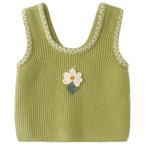 班喜迪女童马甲春秋新款洋气女宝宝公主背心小童外穿儿童针织上衣