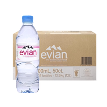 Direct sales] France imported Evian Evian high-end mineral water natural weak alkaline water source 24*500ml full box